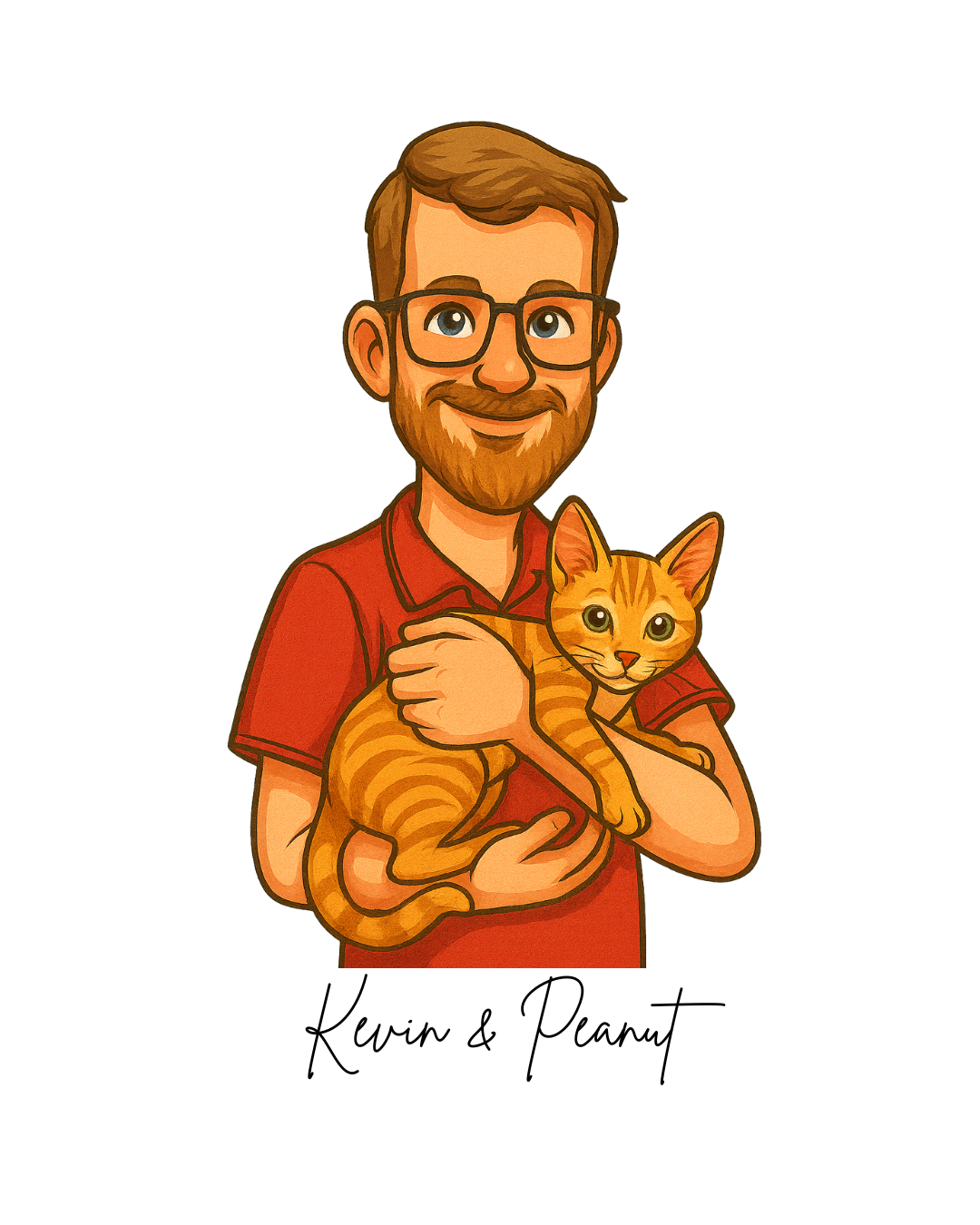 Personalised Cartoon Pet Portrait | Digital Pet & Owner Illustration | Custom Dog or Cat Art Gift