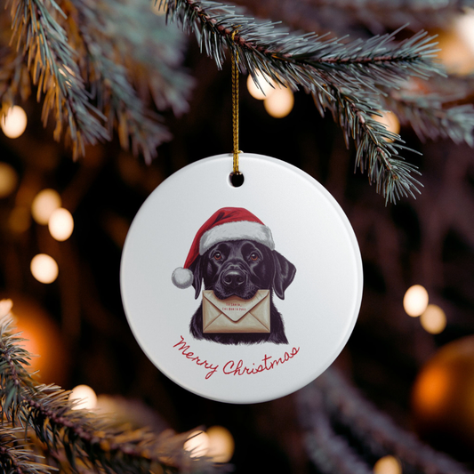 Labrador Ceramic Christmas Tree Ornament