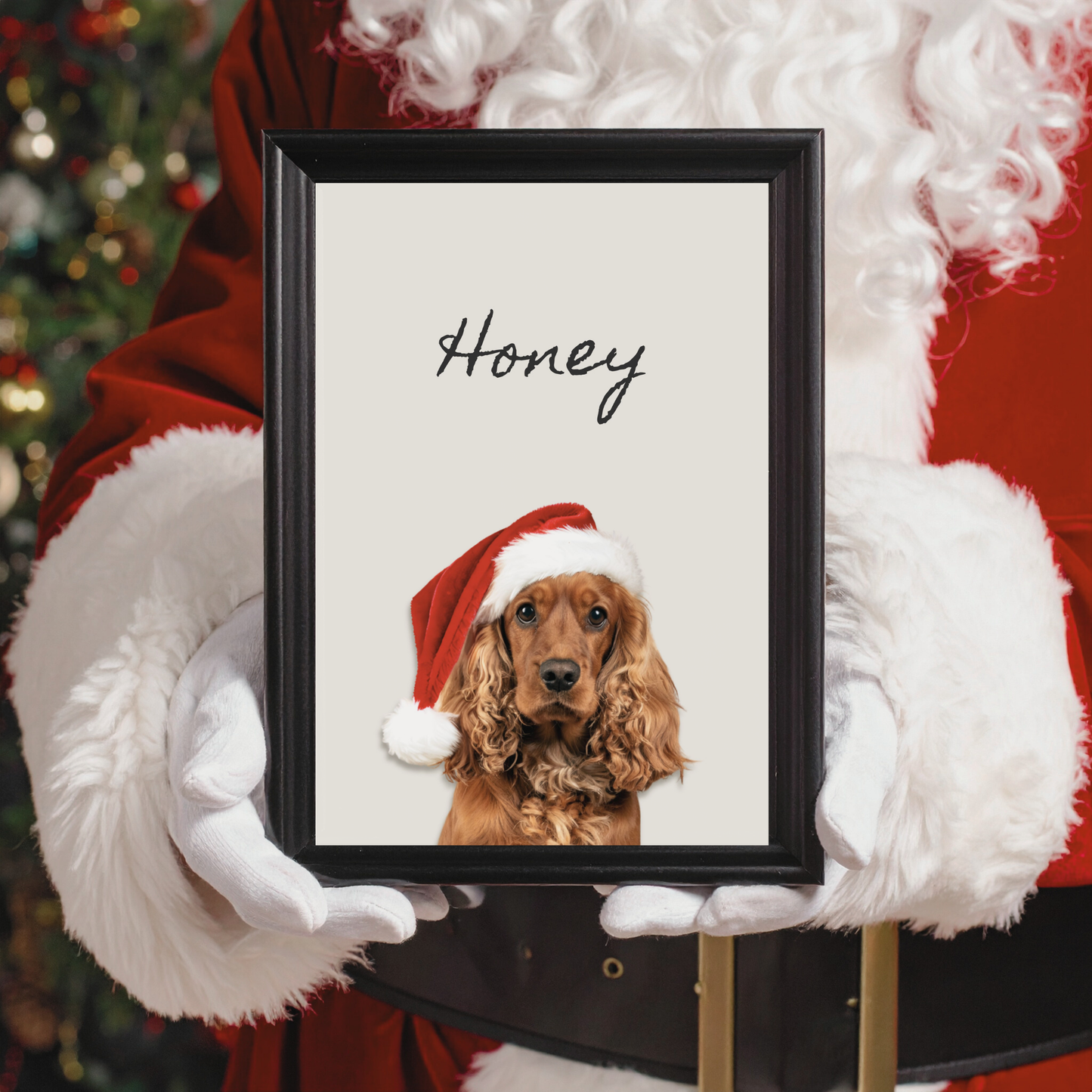 Personalised Dog Portrait – Christmas Edition