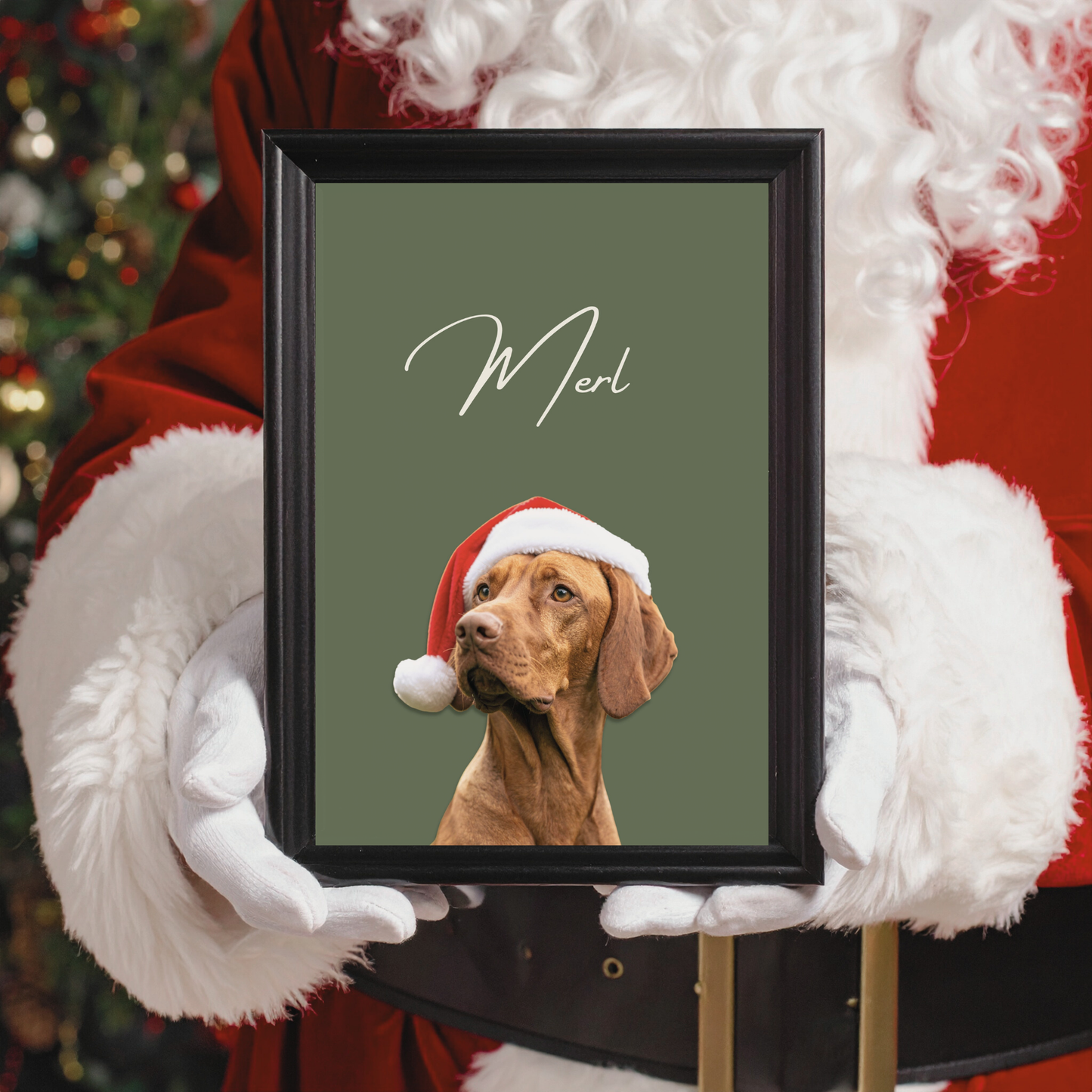 Personalised Dog Portrait – Christmas Edition