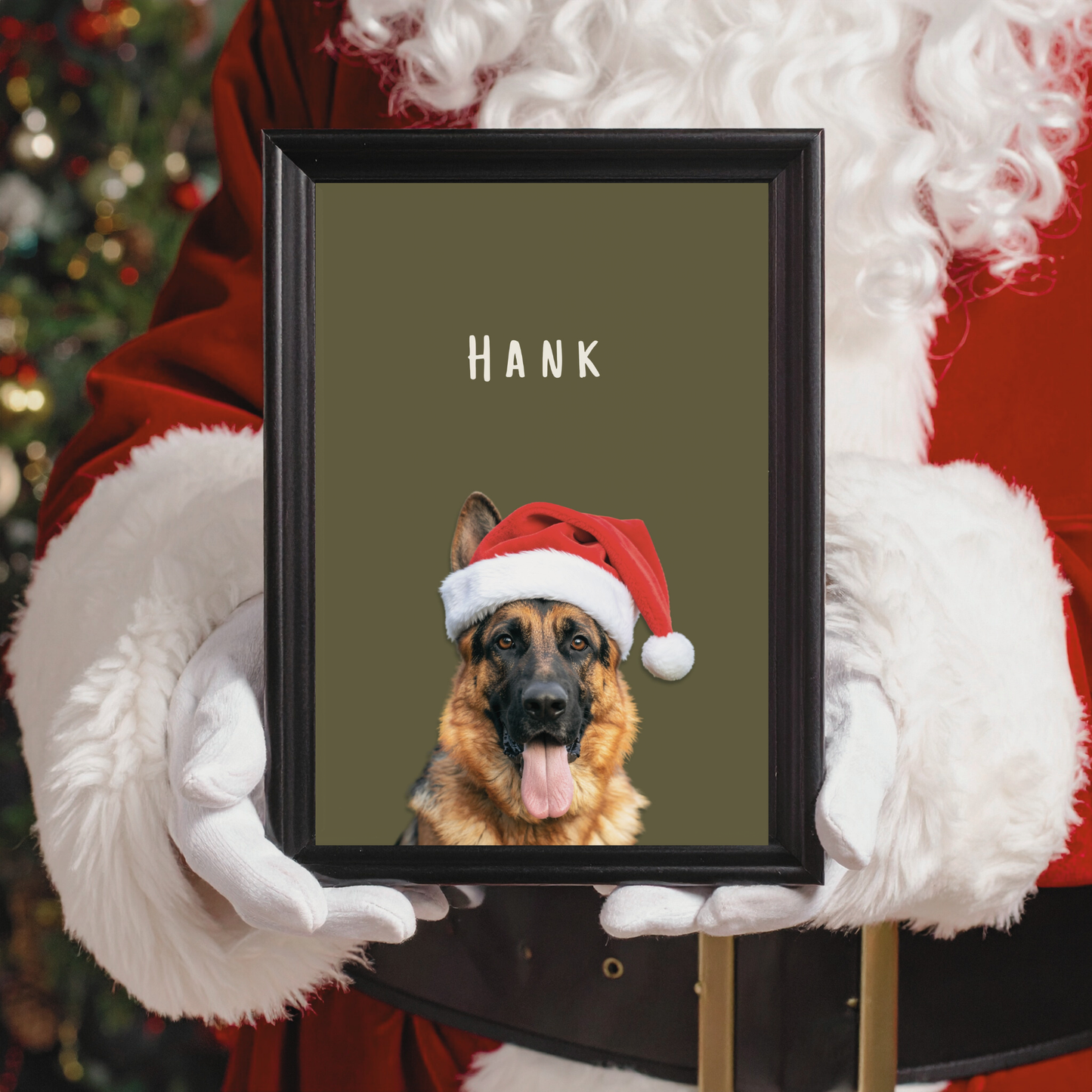 Personalised Dog Portrait – Christmas Edition