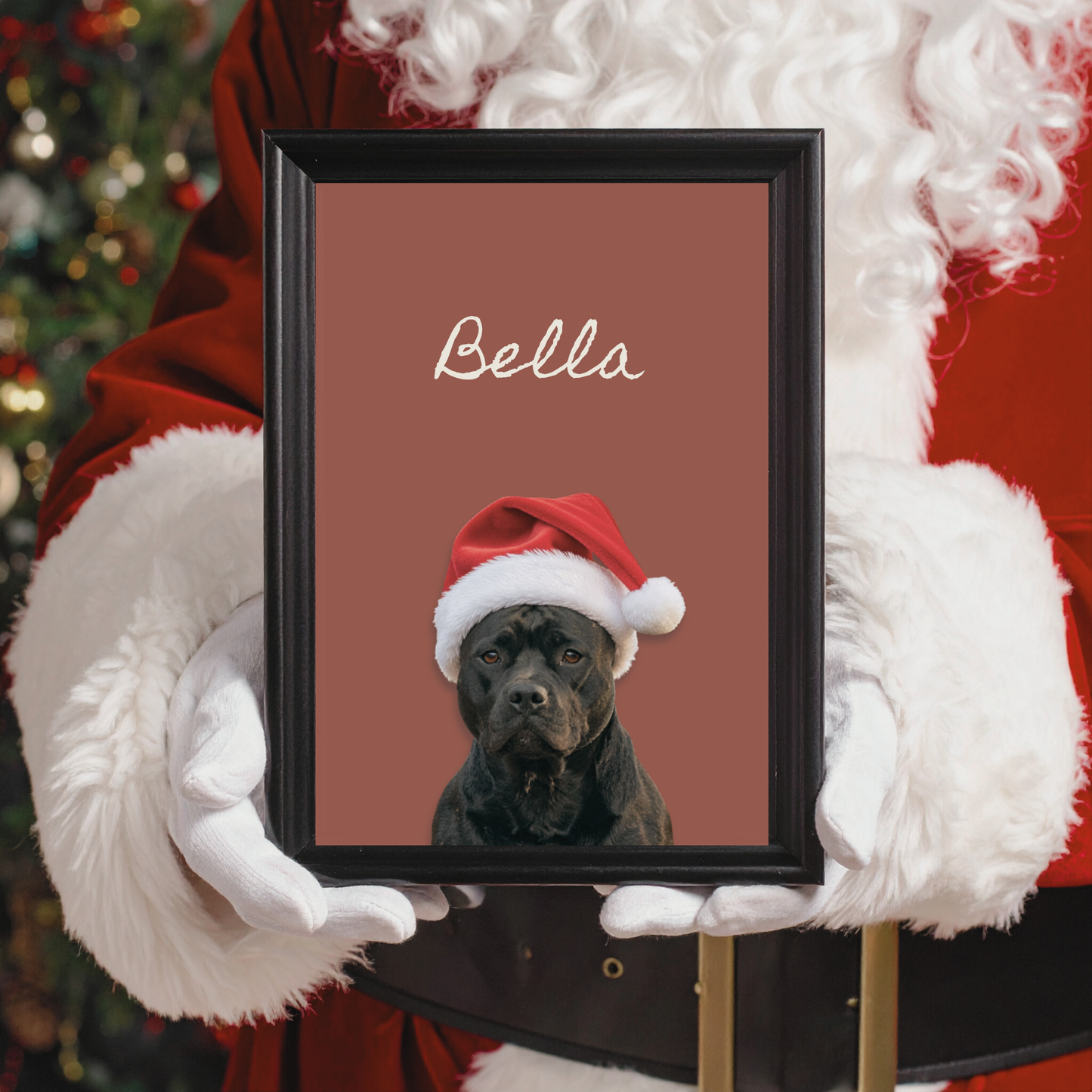 Personalised Dog Portrait – Christmas Edition