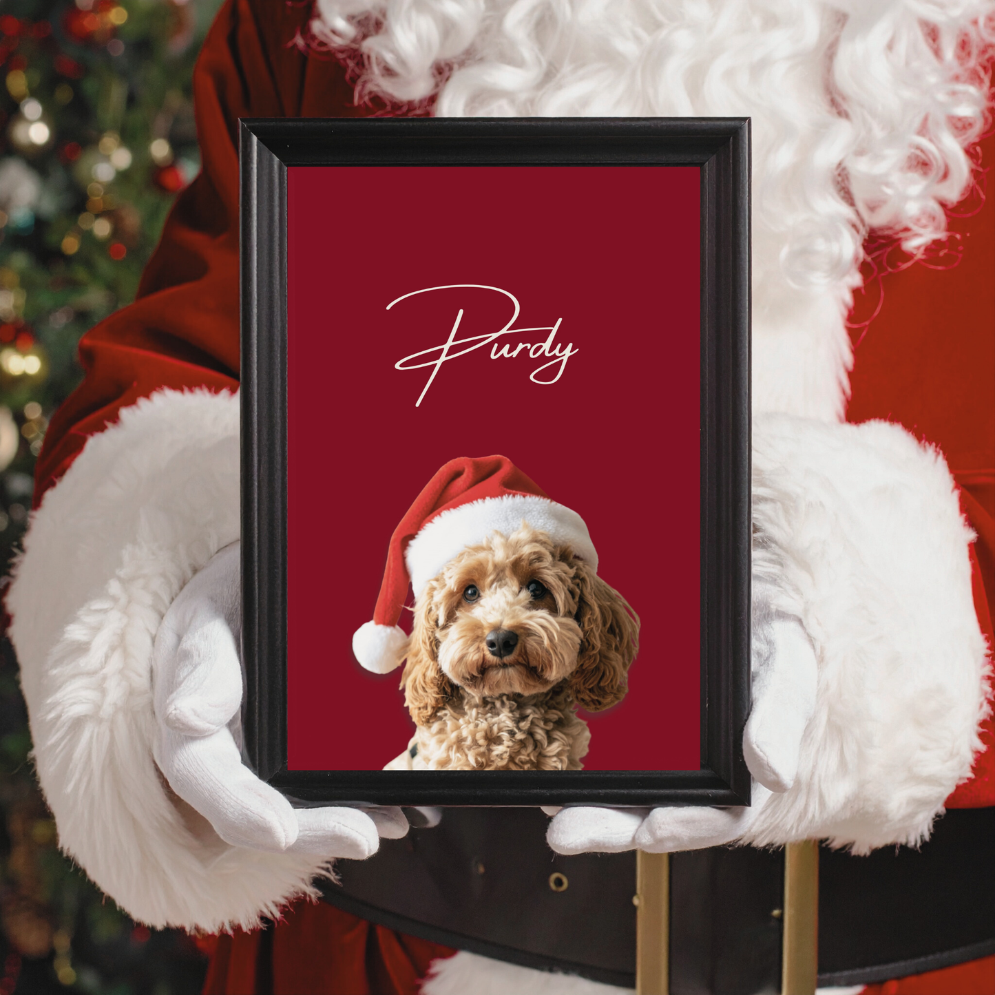 Personalised Dog Portrait – Christmas Edition