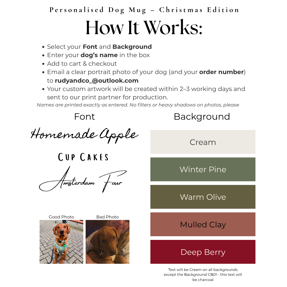 Personalised Dog Mug – Christmas Edition