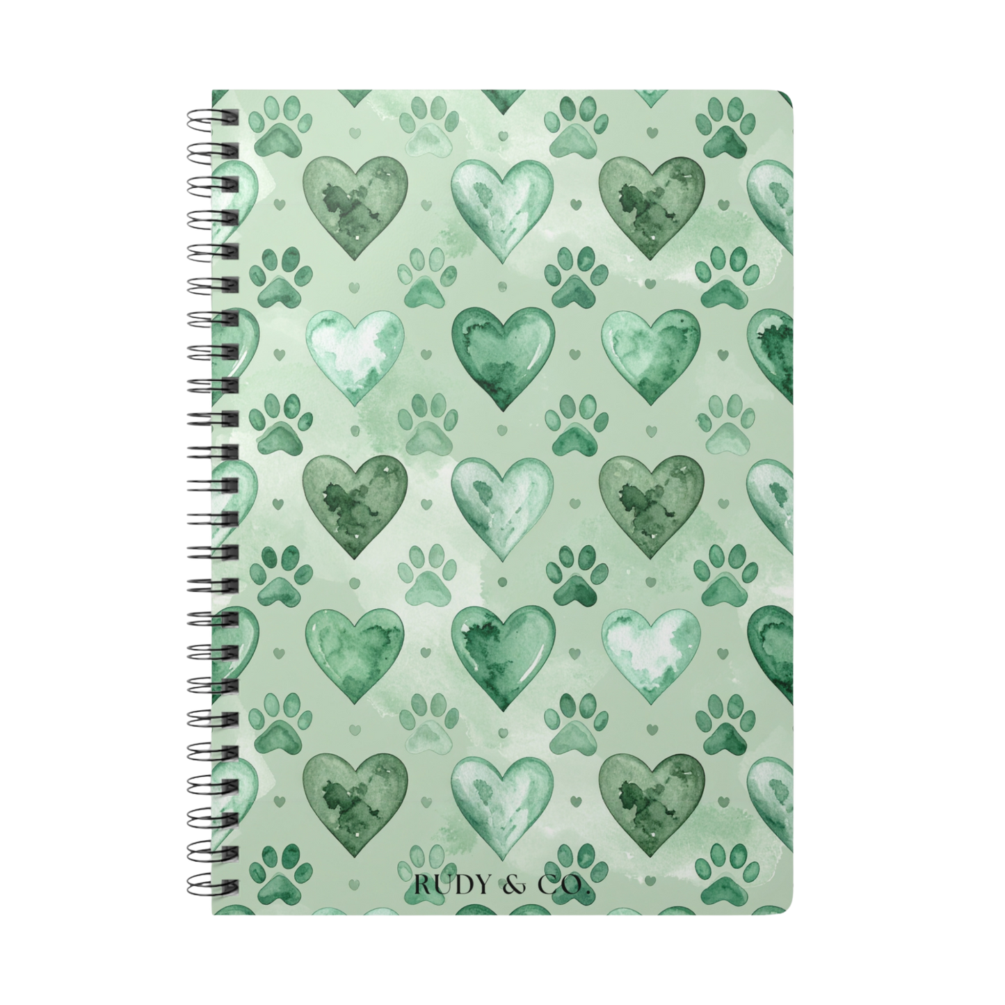 Hearts & Paw Prints - Softcover Notebook - A5