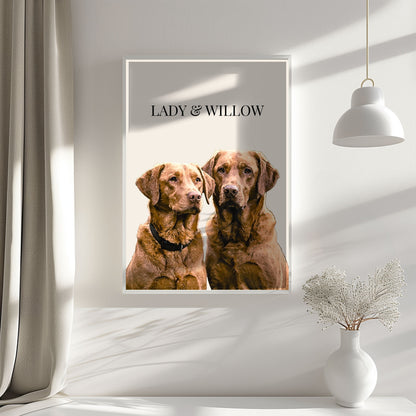 Personalised Watercolour Pet Portrait from Photo