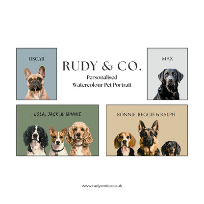 Personalised Watercolour Pet Portrait from Photo