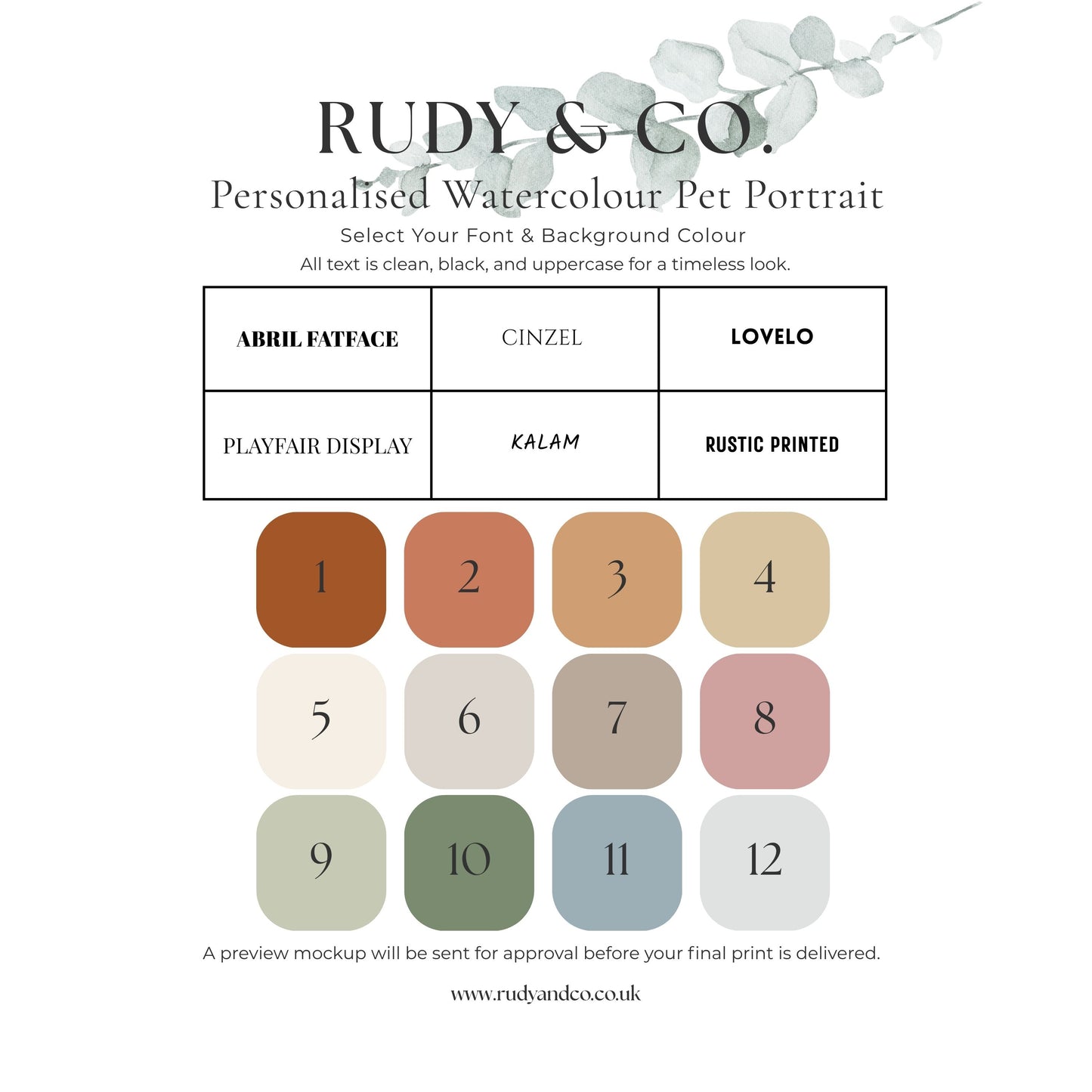 Personalised Watercolour Pet Portrait from Photo | Custom Dog Art | Dog Lover Gift | Pet Memorial Print | Rudy & Co.