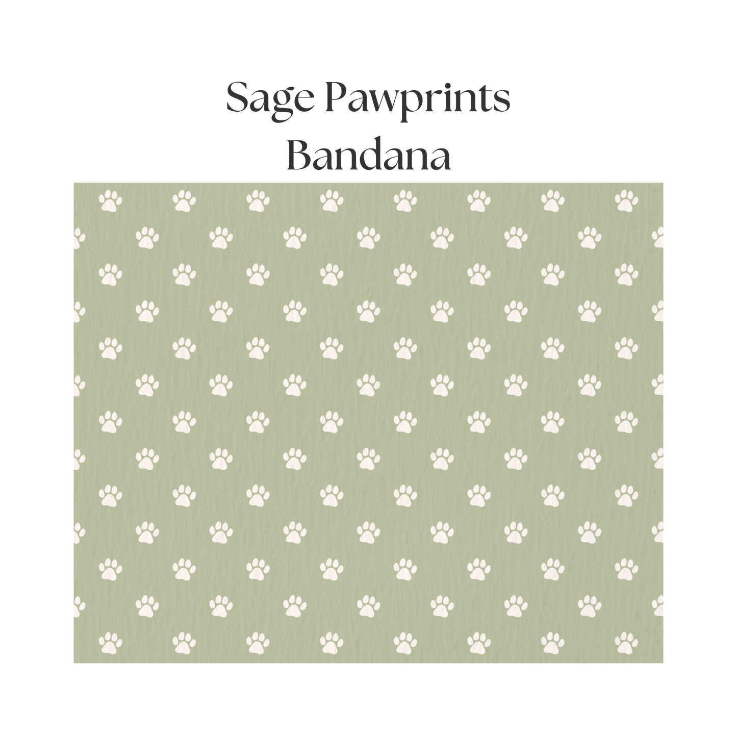 Sage Pawprints - Bandana