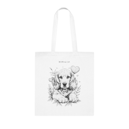 Valentine Dog Tote Bag – Choose from 5 Hand-Drawn Style Cocker Spaniel Designs
