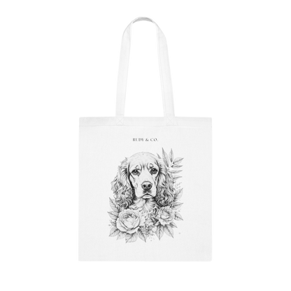 Valentine Dog Tote Bag – Choose from 5 Hand-Drawn Style Cocker Spaniel Designs