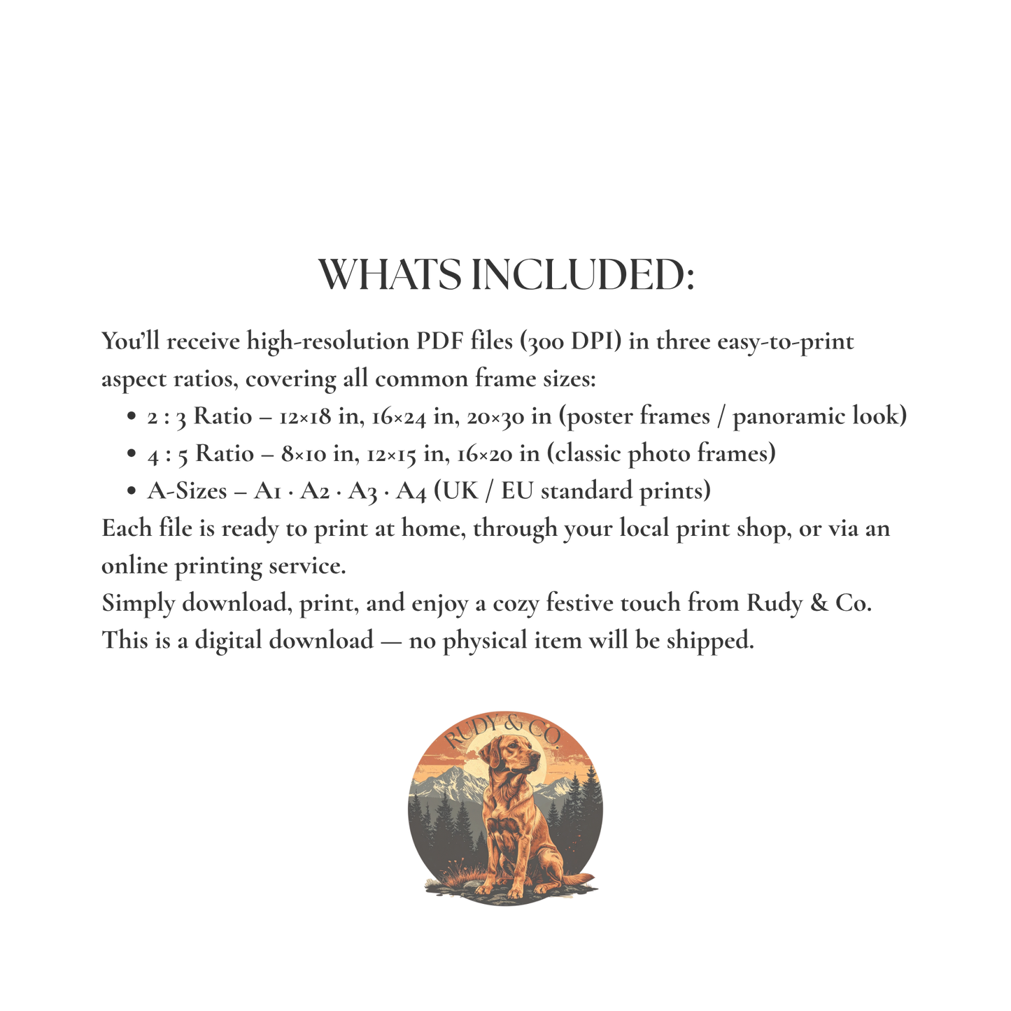 Santa’s Walking Buddy – Christmas German Shepherd Digital Art Print