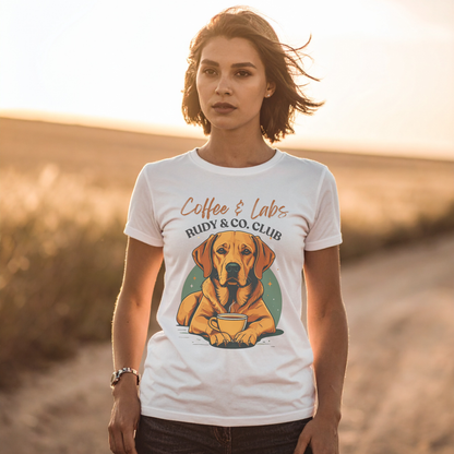 Coffee & Labs – Rudy & Co. Retro Labrador Tee