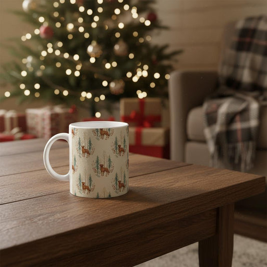 Winter Woods Mug – Fox Red Labrador by Rudy & Co.