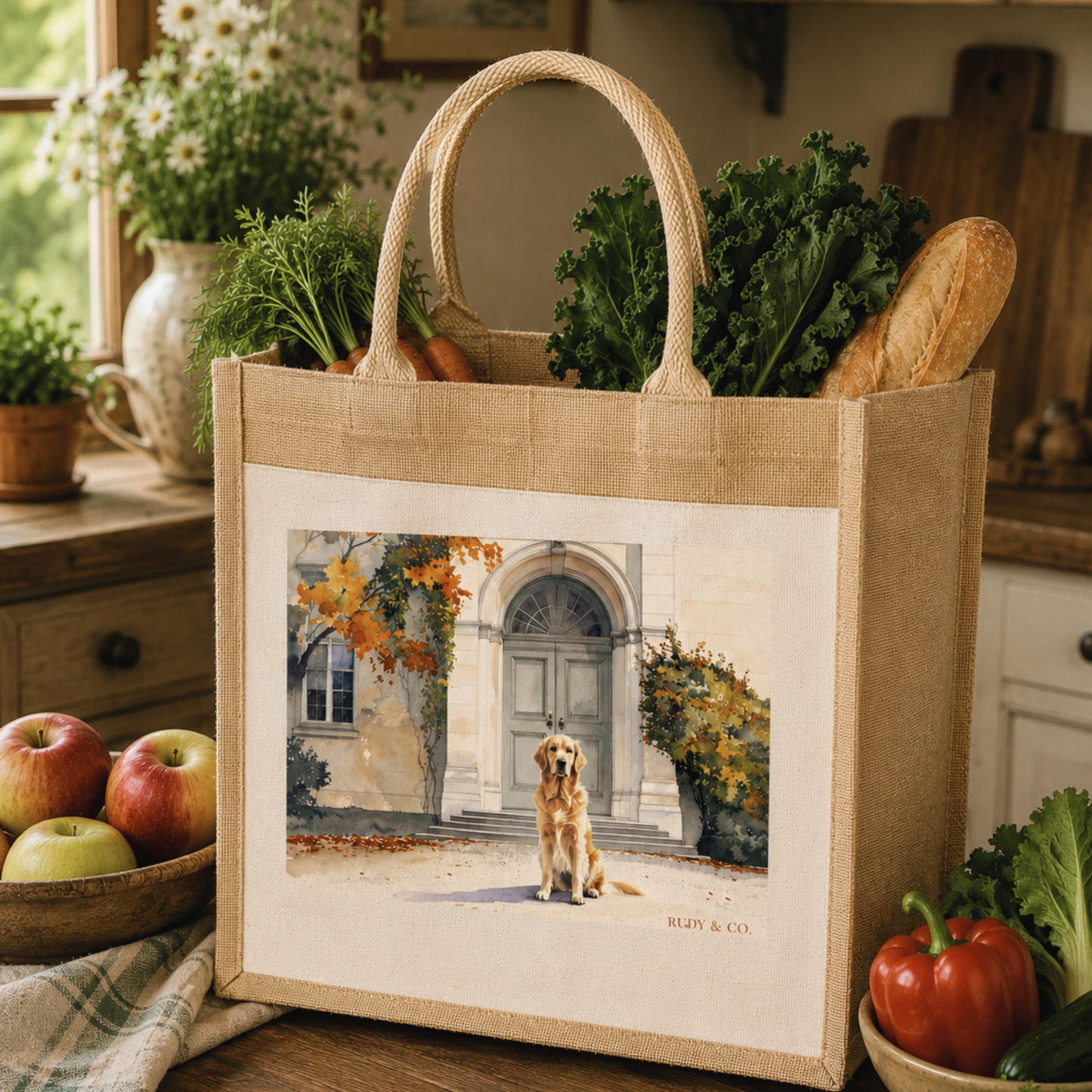 The Estate House Golden Retriever Tote Bag – Country Estate Dog Tote