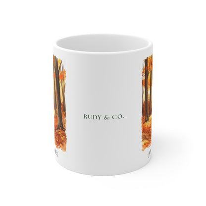 Personalised Dog & Owner Mug – Countryside Walk Design