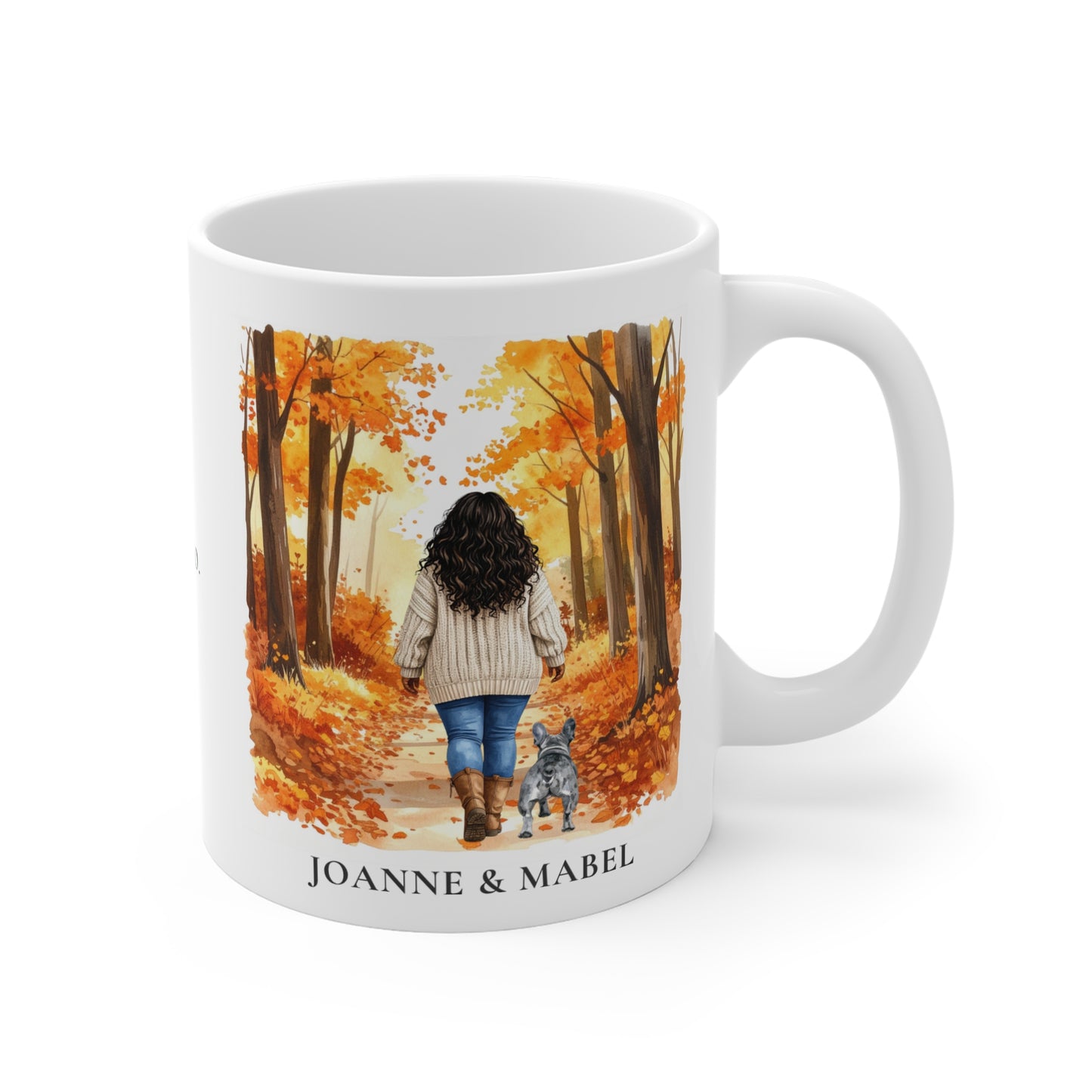 Personalised Dog & Owner Mug – Countryside Walk Design