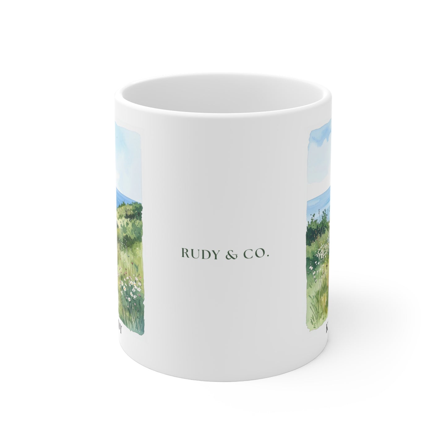 Personalised Dog & Owner Mug – Countryside Walk Design