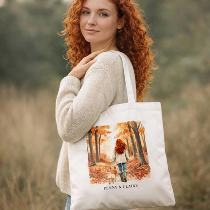 Personalised Dog & Owner Tote Bag – Countryside Walk Design