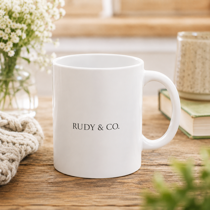 Custom Watercolour Pet Portrait Mug – Personalised Dog & Owner Gift