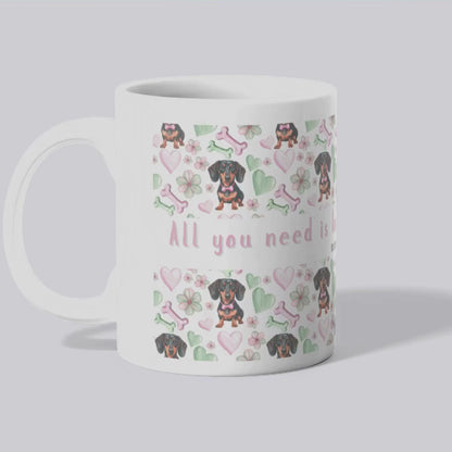 Dachshund Valentine’s Mug – “All you need is love and a Dachshund”