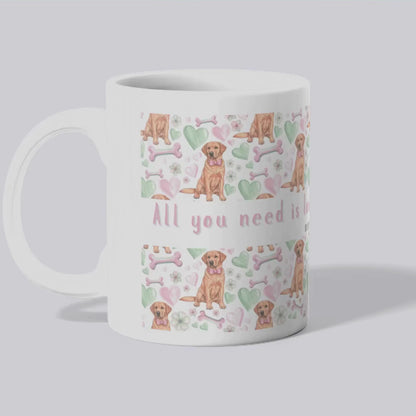 Fox Red Labrador Valentine’s Mug – “All you need is love and a Fox Red Lab”